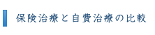 保険治療と自費治療の比較